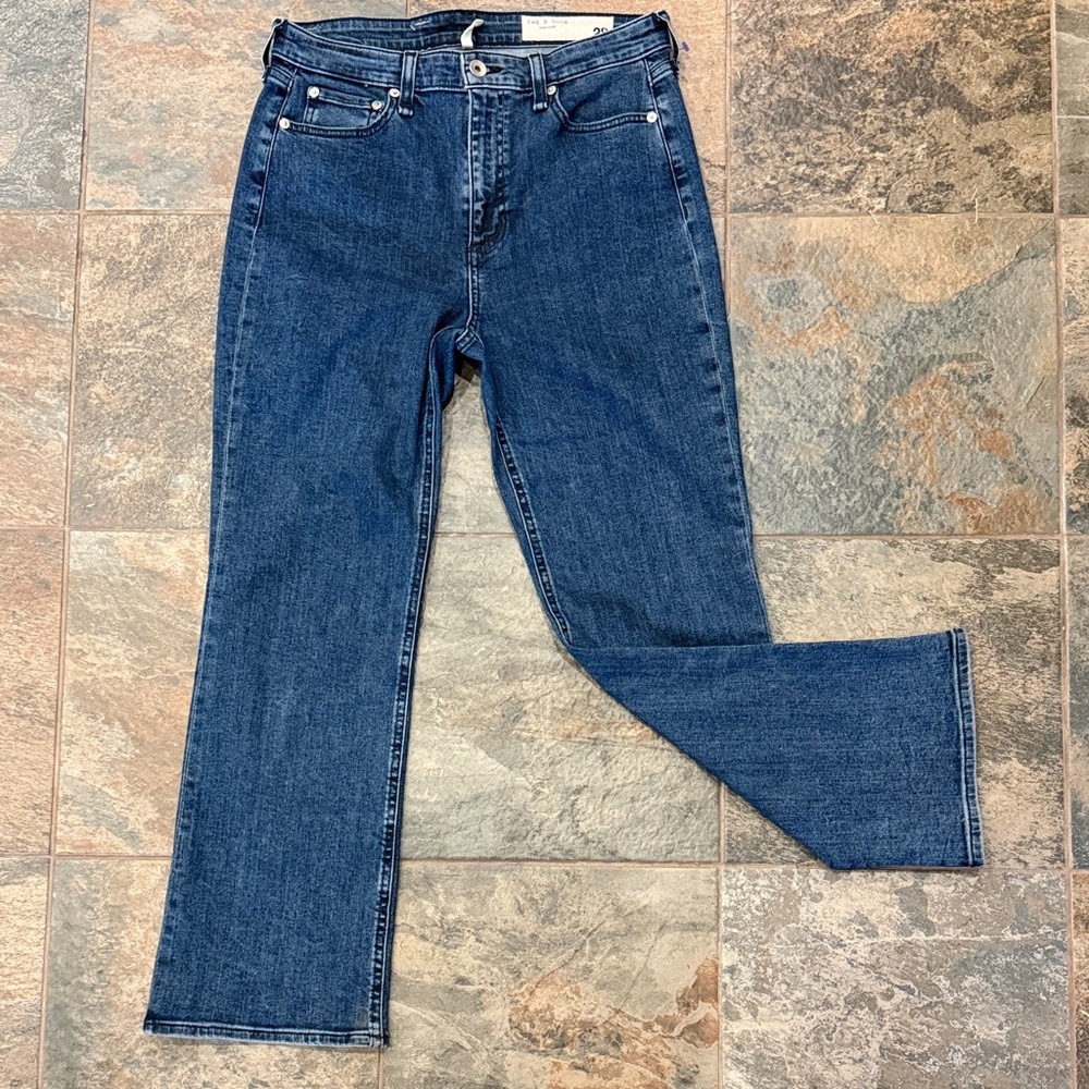 Rag & Bone Dark Blue Straight Leg Jeans